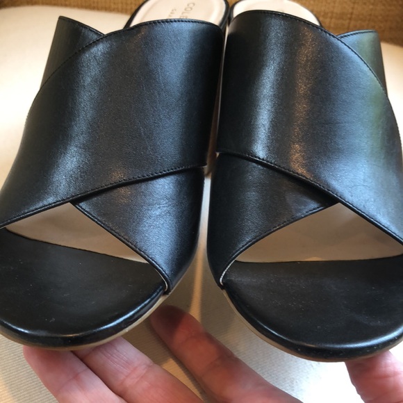 Cole Haan Black Leather Slide size 9 1/2 - Picture 8 of 11